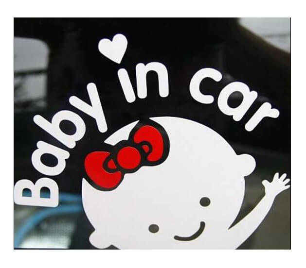 מדבקה לרכב baby in car